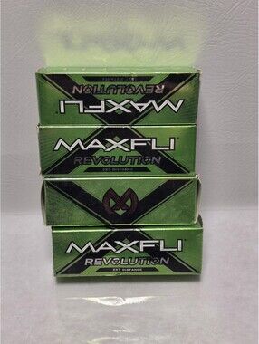 NEW MAXFLI Revolution EXT Distance Box Of 12 Golf Balls - 4 Sleeves